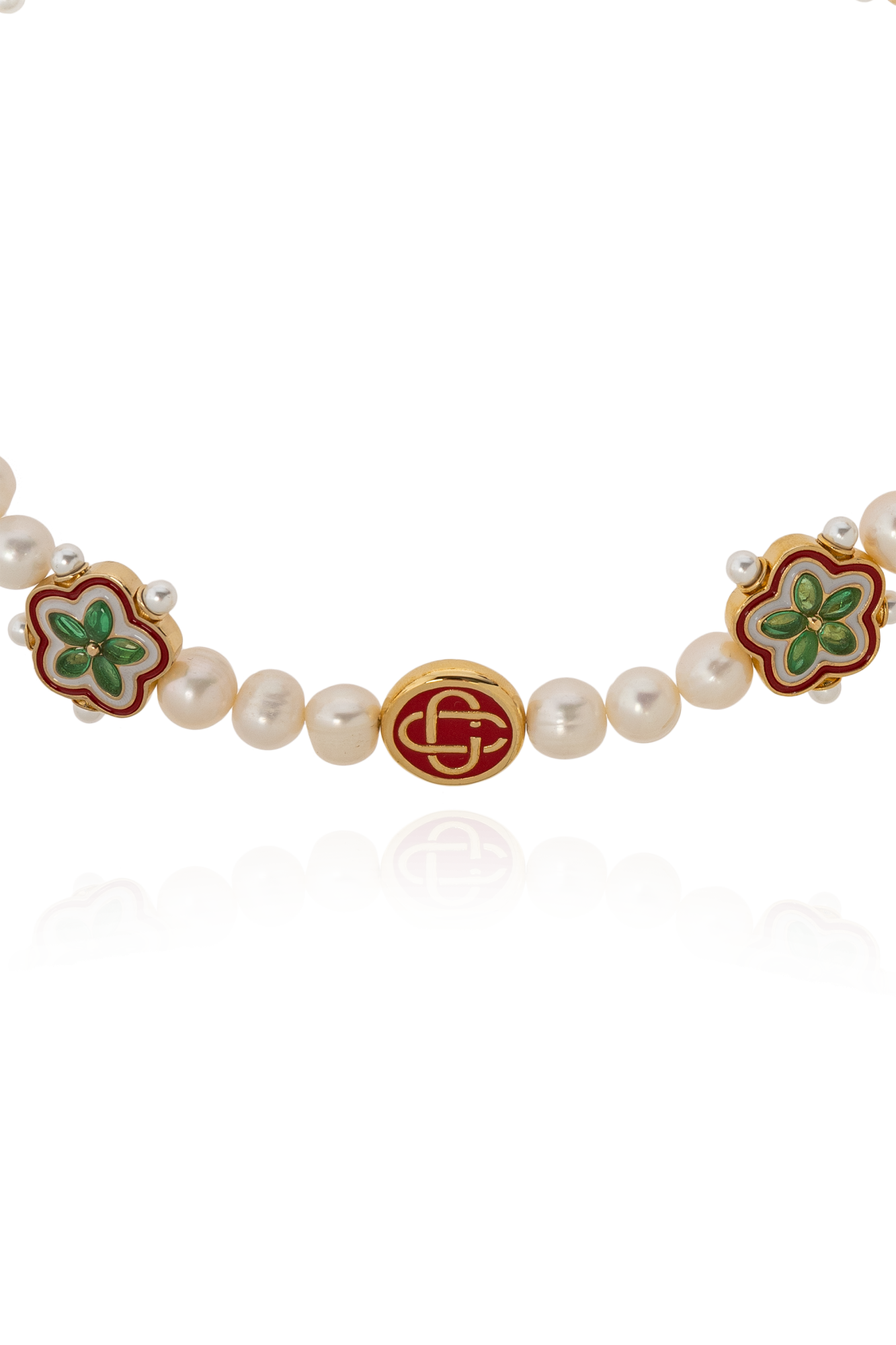 ネックレス・チョーカー CASABLANCA PEARL LOGO NECKLACE Casablanca Medium Pearl Logo Necklace | Shopbop